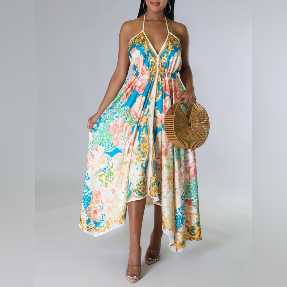 NWT Spring Halter Dress